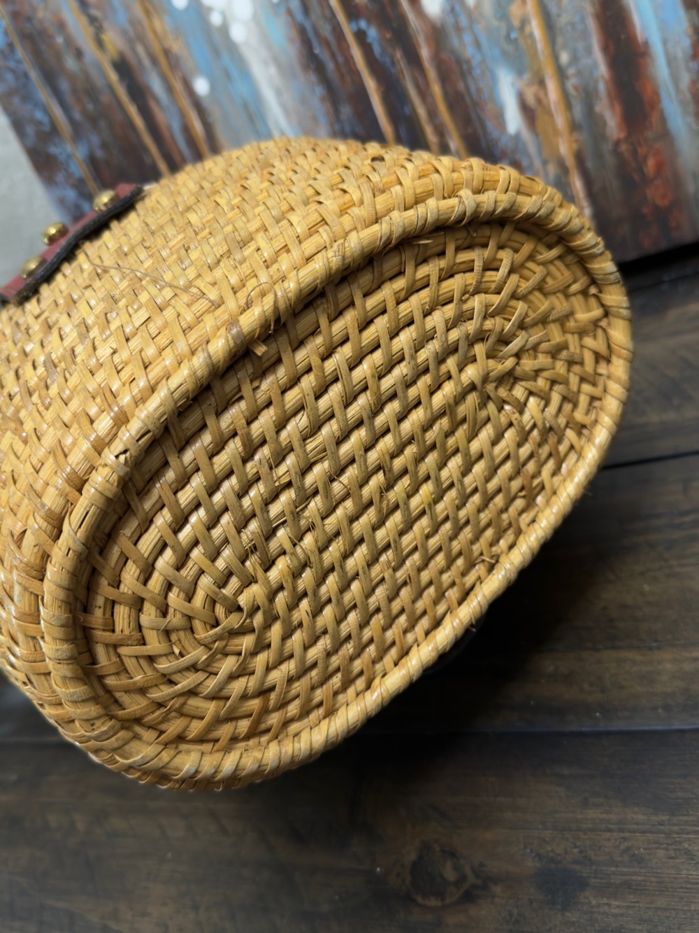 Etienne Aigner VINTAGE 1960's ETIENNE AIGNER Handmade Wicker Basket Handbag - Picture 7 of 12